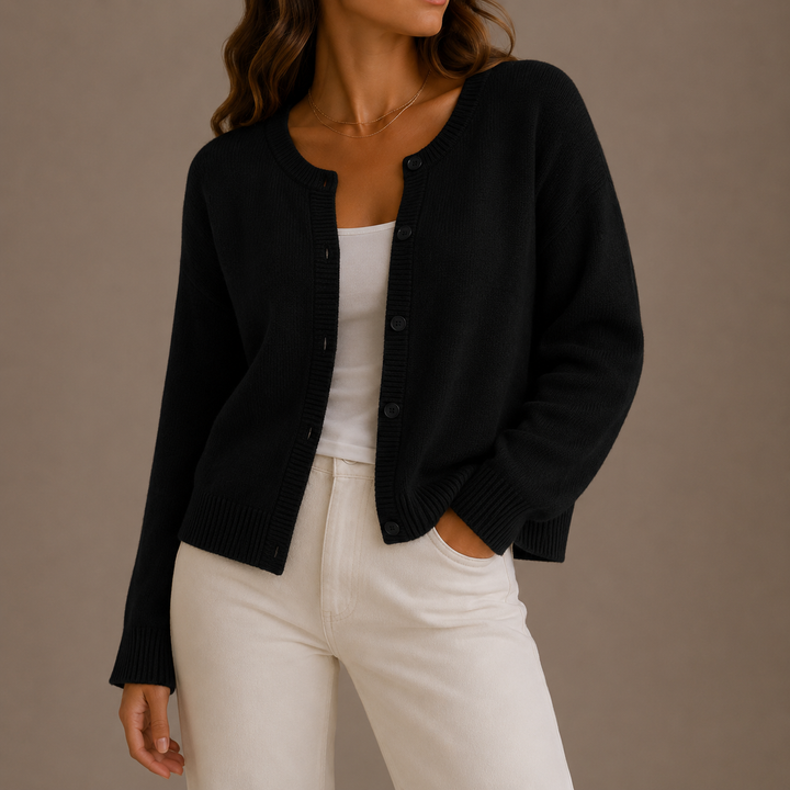 Kerrie | Women’s Round Neck Knit Cardigan