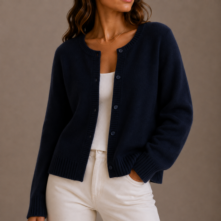 Kerrie | Women’s Round Neck Knit Cardigan
