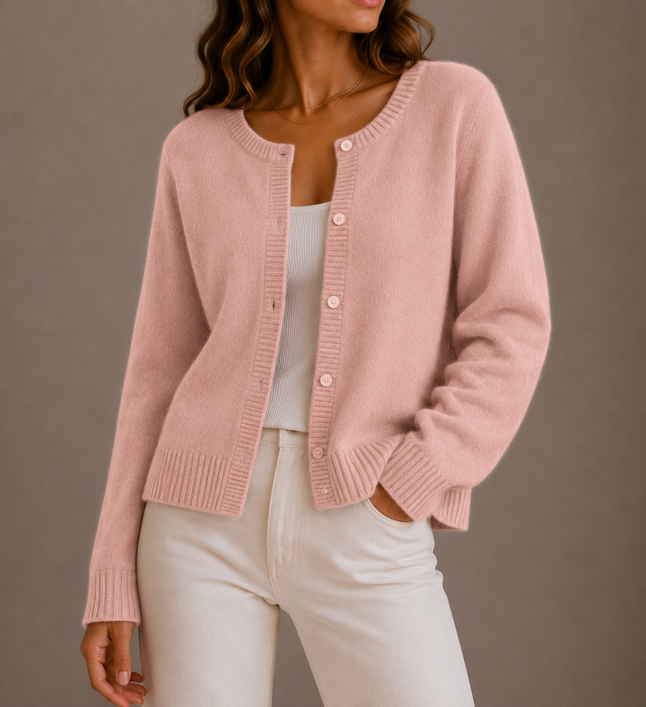 Kerrie | Women’s Round Neck Knit Cardigan