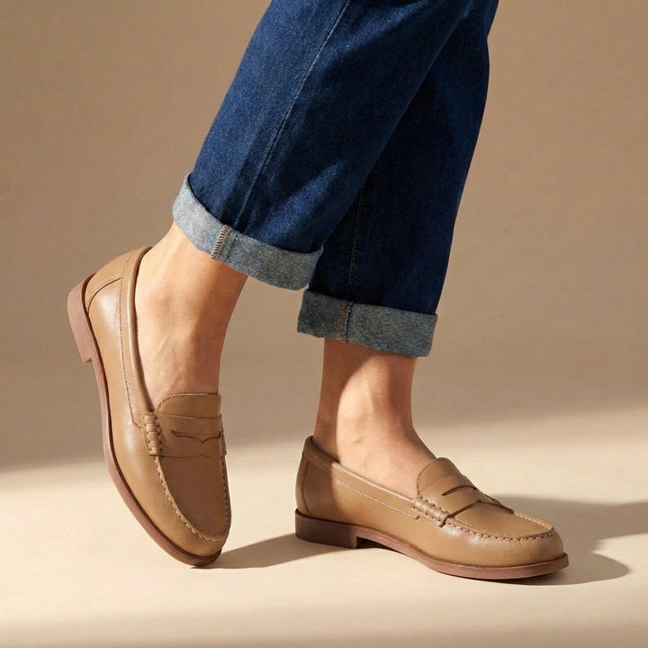 Melina | Classic Leather Penny Loafers