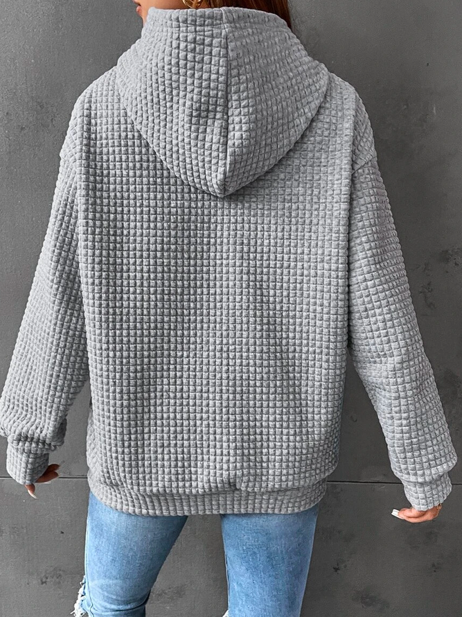 Maisy | Comfortable Oversized Waffle Knit Hoodie with Kangaroo Pocket