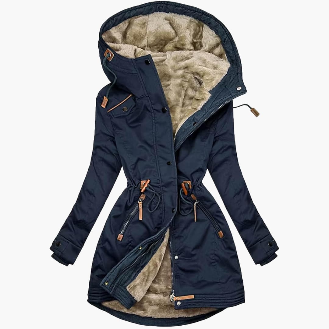 Elaine | Women’s Parka with Lined Hood and Drawstring Waist