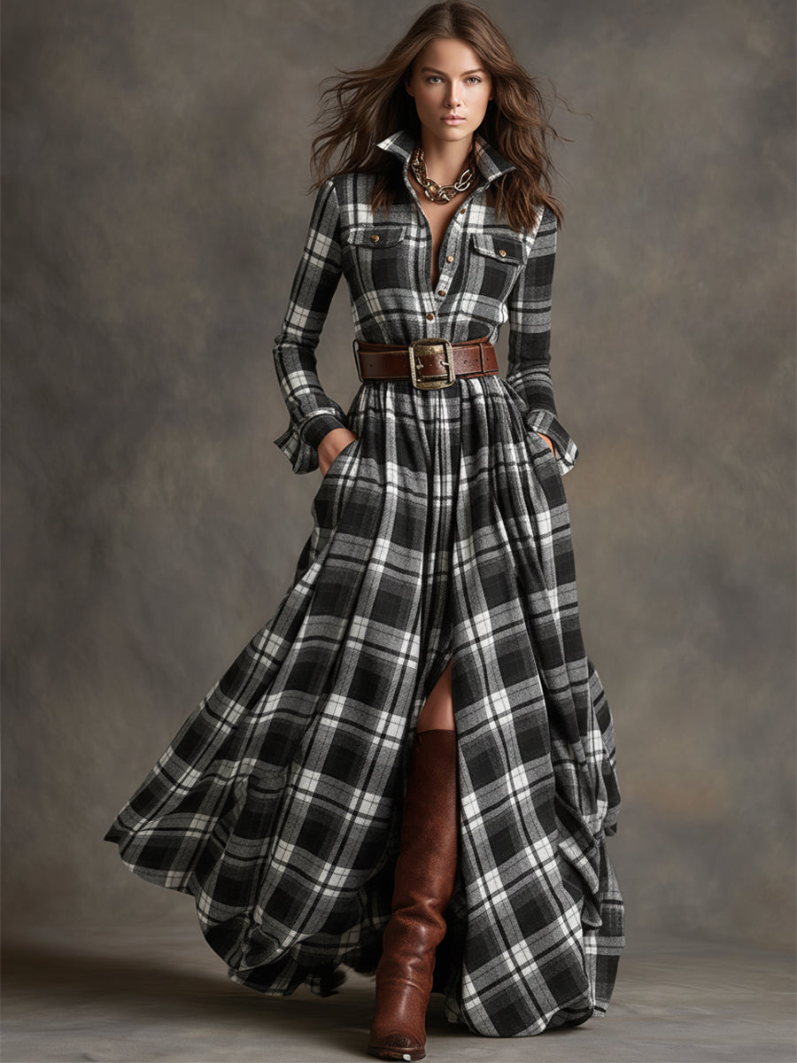 Louisa | Classic Belt Shirt Winter Dress