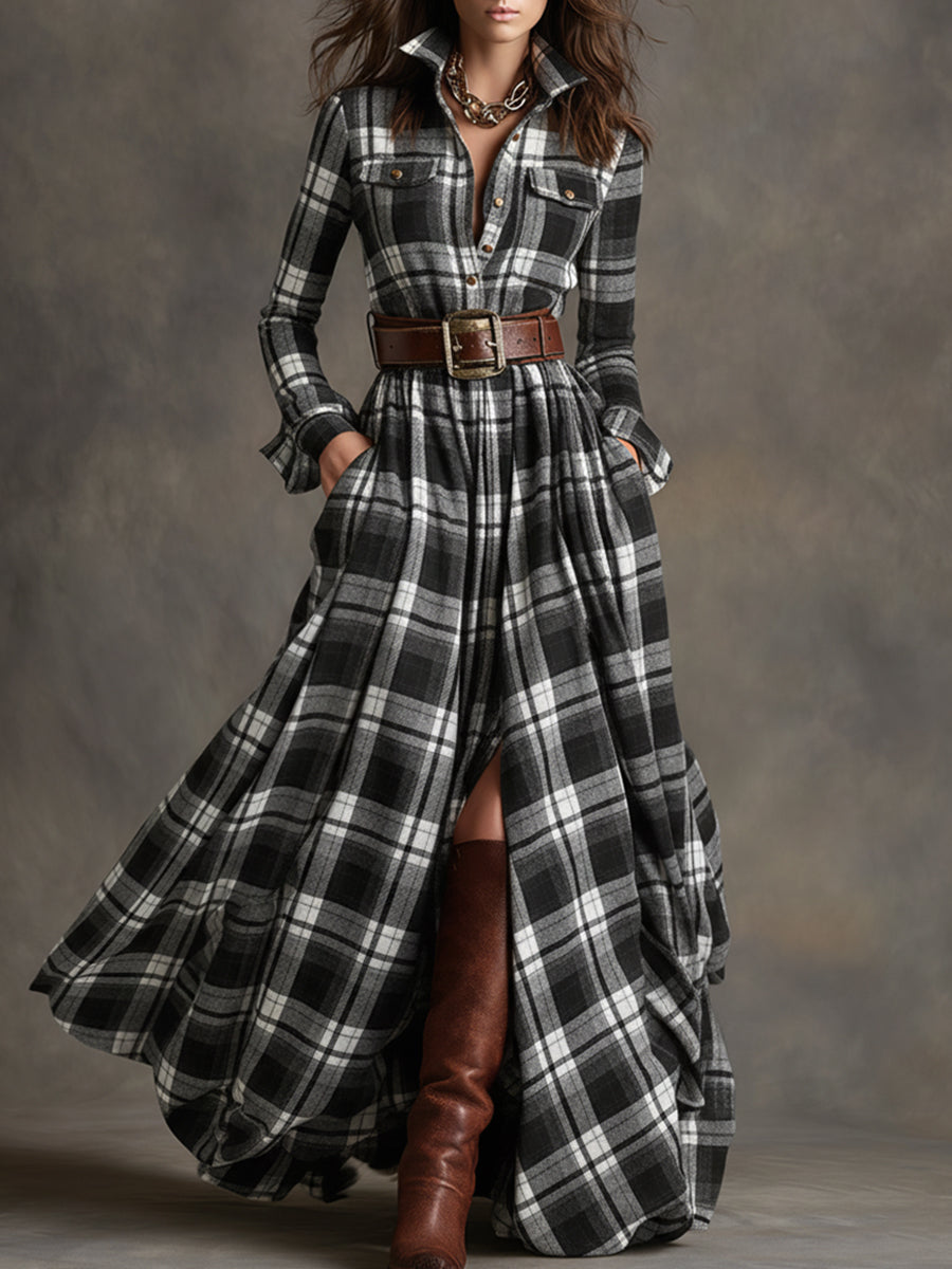 Louisa | Classic Belt Shirt Winter Dress