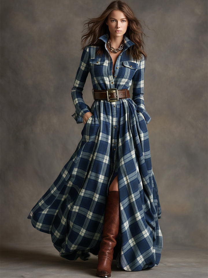 Louisa | Classic Belt Shirt Winter Dress