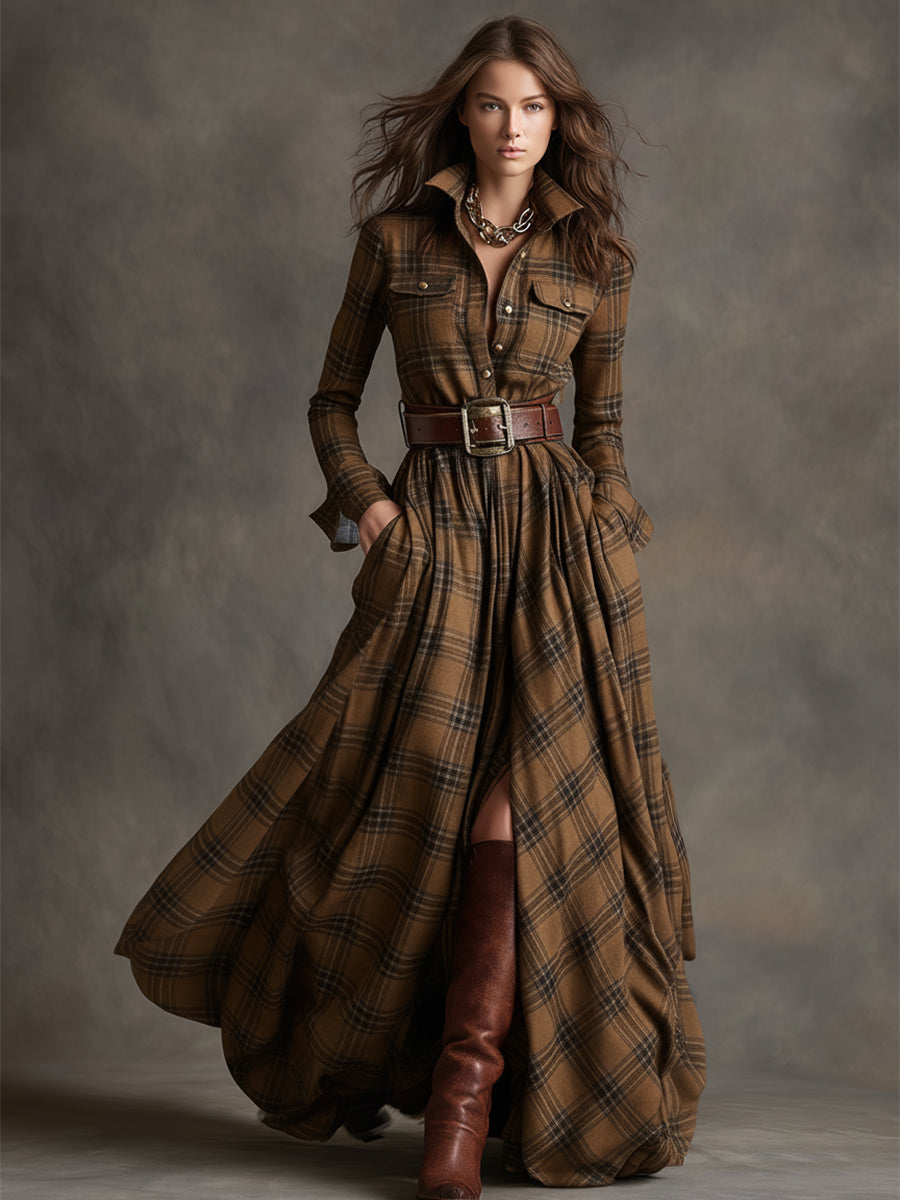 Louisa | Classic Belt Shirt Winter Dress