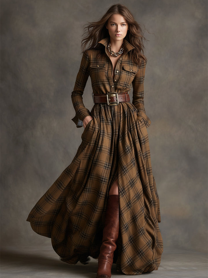 Louisa | Classic Belt Shirt Winter Dress