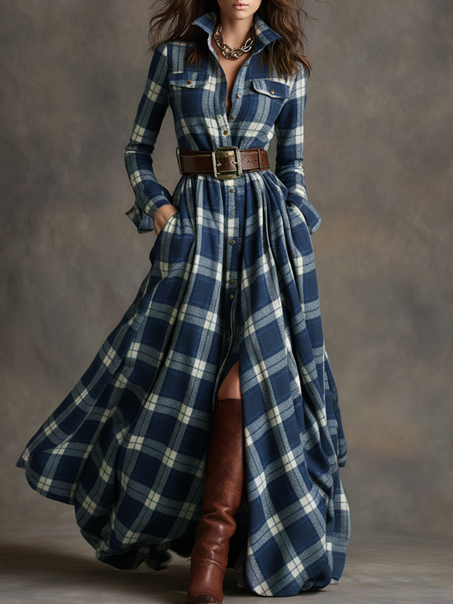 Louisa | Classic Belt Shirt Winter Dress