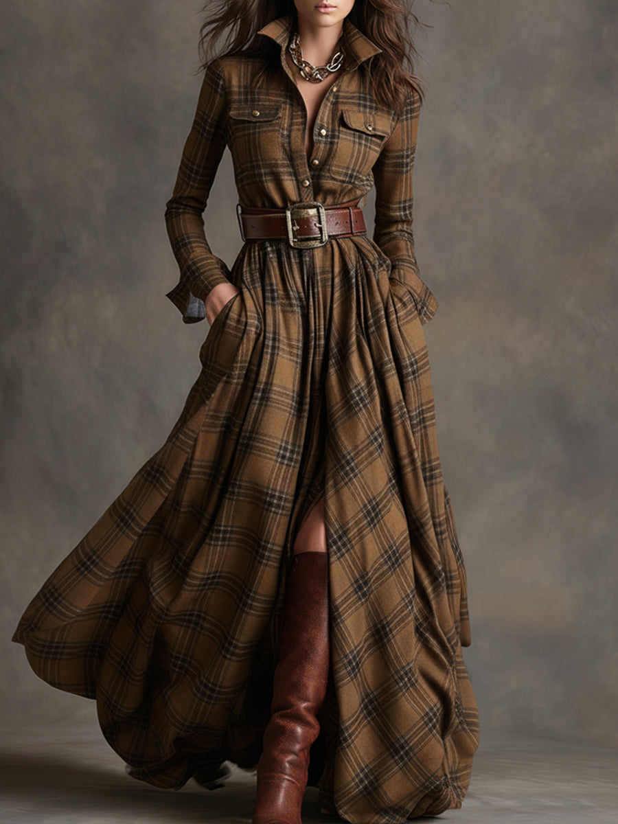 Louisa | Classic Belt Shirt Winter Dress