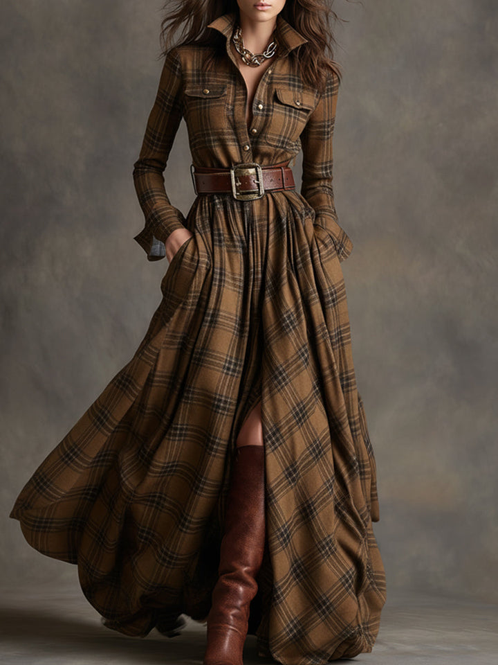 Louisa | Classic Belt Shirt Winter Dress