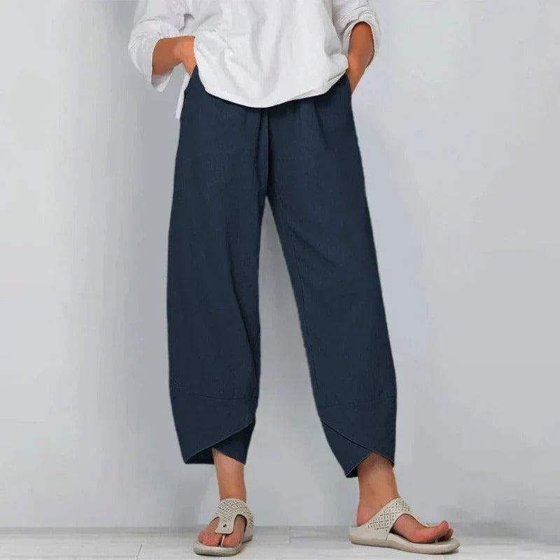 Elsie | Women's Linen Balloon Pants With Tulip Hem