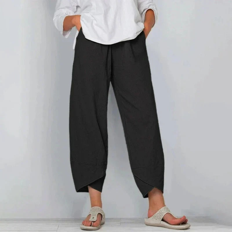 Elsie | Women's Linen Balloon Pants With Tulip Hem