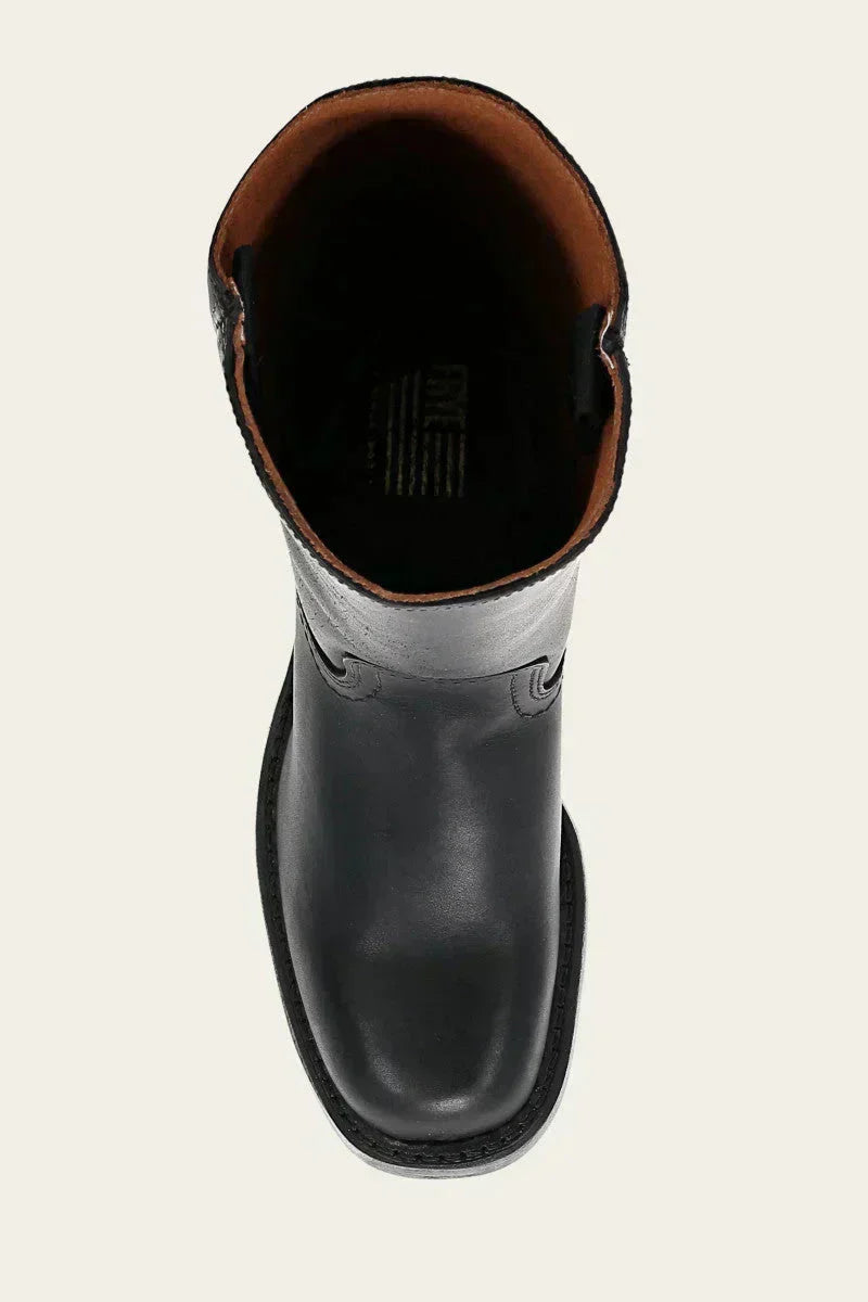 June | Women's Mid Calf Block Heel Boots with Closed Toe