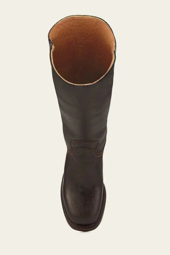 June | Women's Mid Calf Block Heel Boots with Closed Toe