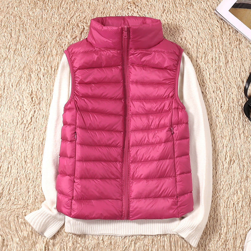 Paloma | Lightweight Quilted Gilet with Stand Collar and Zip Front