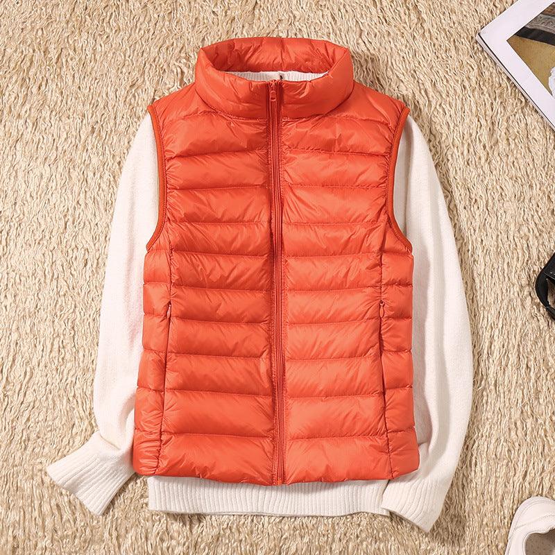 Paloma | Lightweight Quilted Gilet with Stand Collar and Zip Front