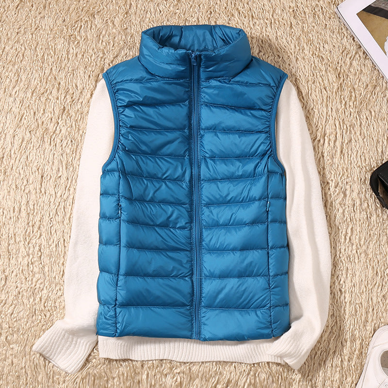 Paloma | Lightweight Quilted Gilet with Stand Collar and Zip Front