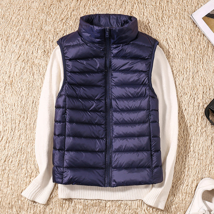 Paloma | Lightweight Quilted Gilet with Stand Collar and Zip Front