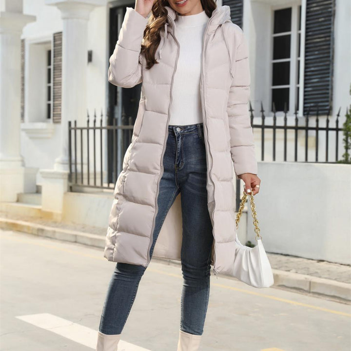 Kalani | Long Hooded Puffer Jacket with Side Pockets