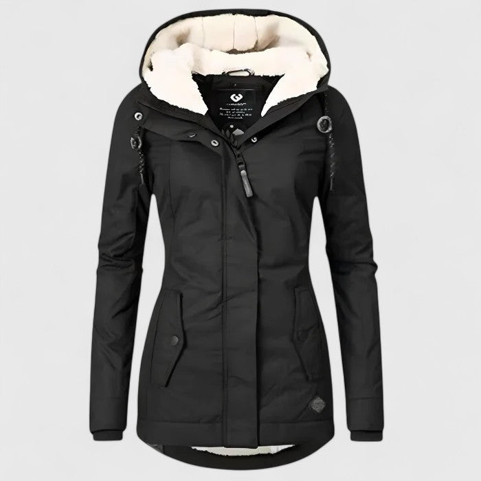 Willow | Women's Sherpa-Lined Hooded Jacket with Zip Front