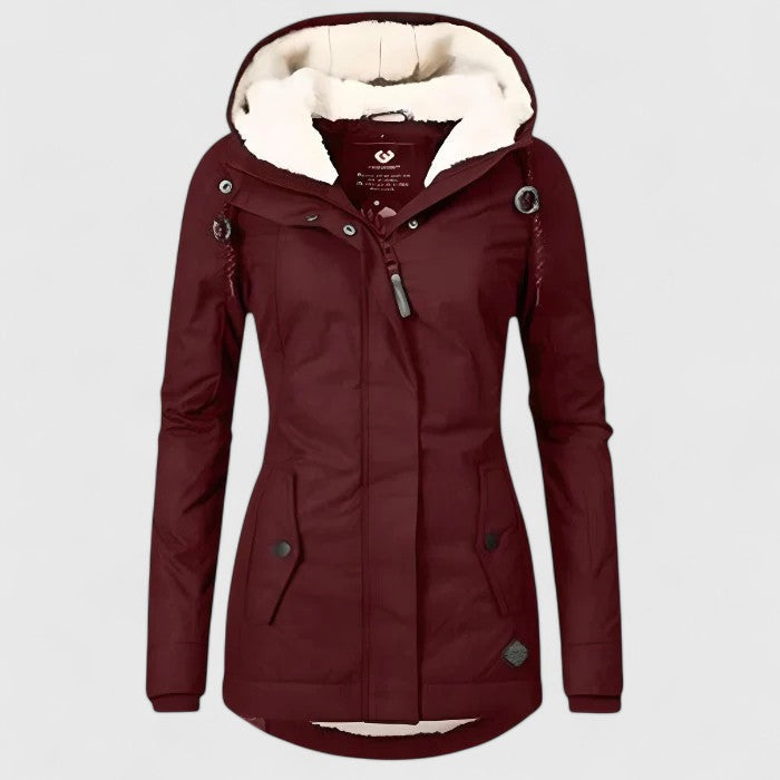Willow | Women's Sherpa-Lined Hooded Jacket with Zip Front