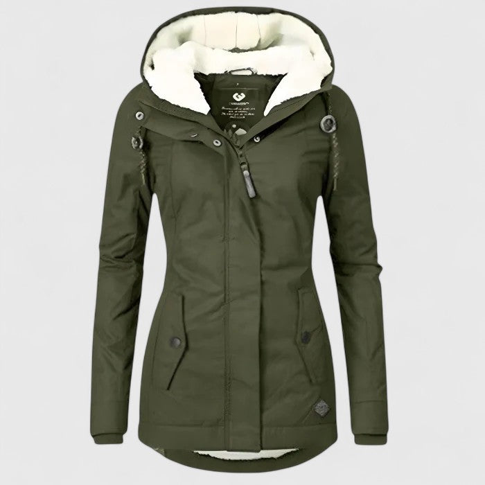 Willow | Women's Sherpa-Lined Hooded Jacket with Zip Front