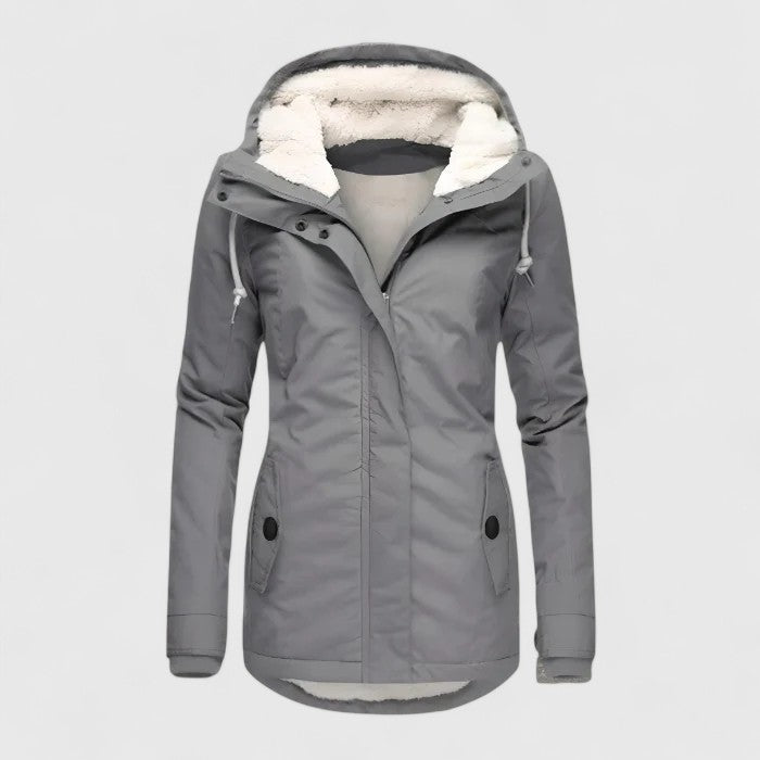 Willow | Women's Sherpa-Lined Hooded Jacket with Zip Front
