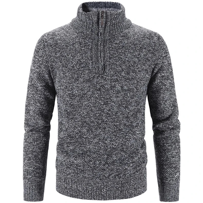 Albert | Men's Half-Zip Knit Sweater with Stand Collar