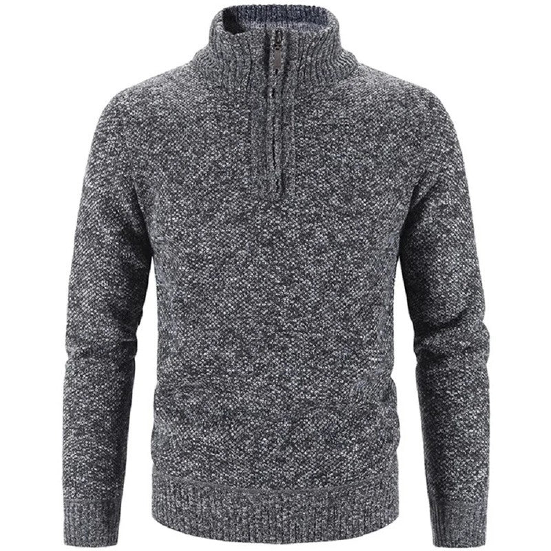 Albert | Men's Half-Zip Knit Sweater with Stand Collar
