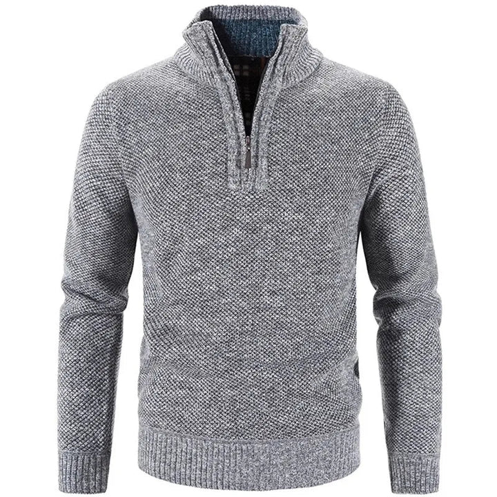 Albert | Men's Half-Zip Knit Sweater with Stand Collar