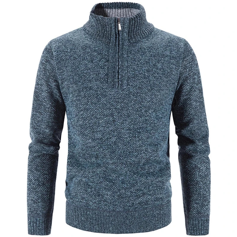 Albert | Men's Half-Zip Knit Sweater with Stand Collar