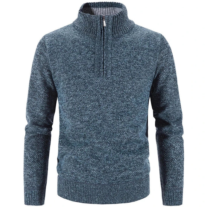 Albert | Men's Half-Zip Knit Sweater with Stand Collar