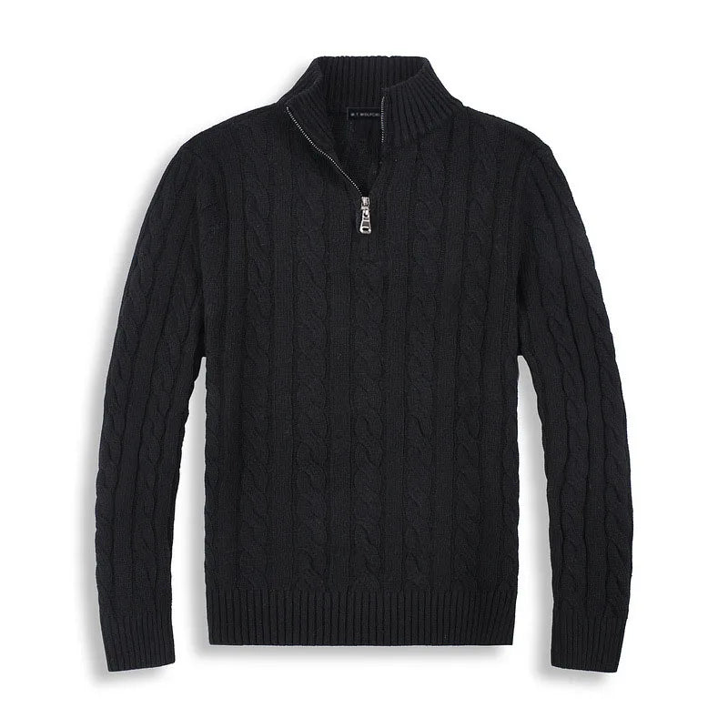 Ernest | Men's Cotton Cable Knit Half-Zip Sweater