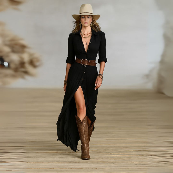 Estella | Belted Winter Shirt Dress