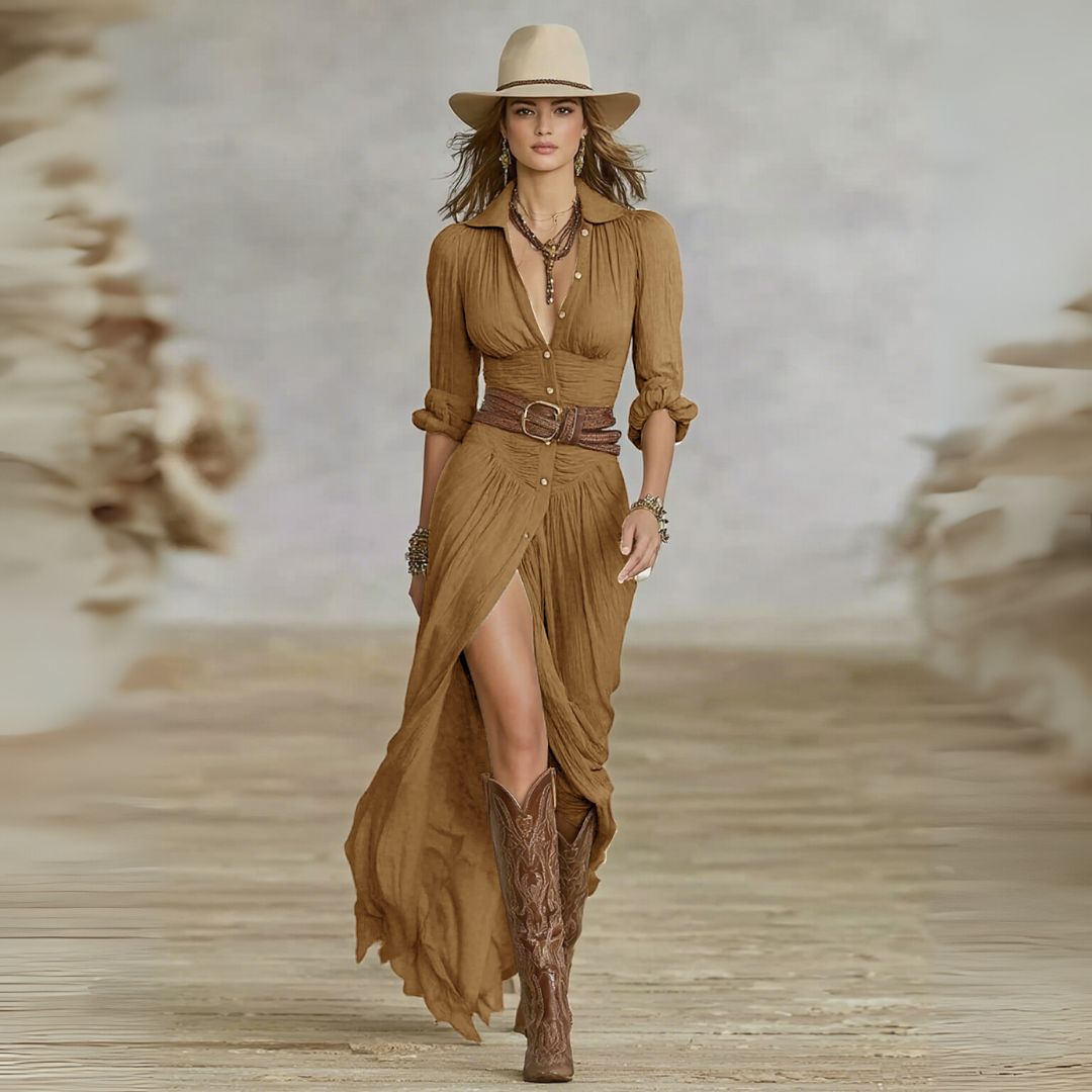 Estella | Belted Winter Shirt Dress
