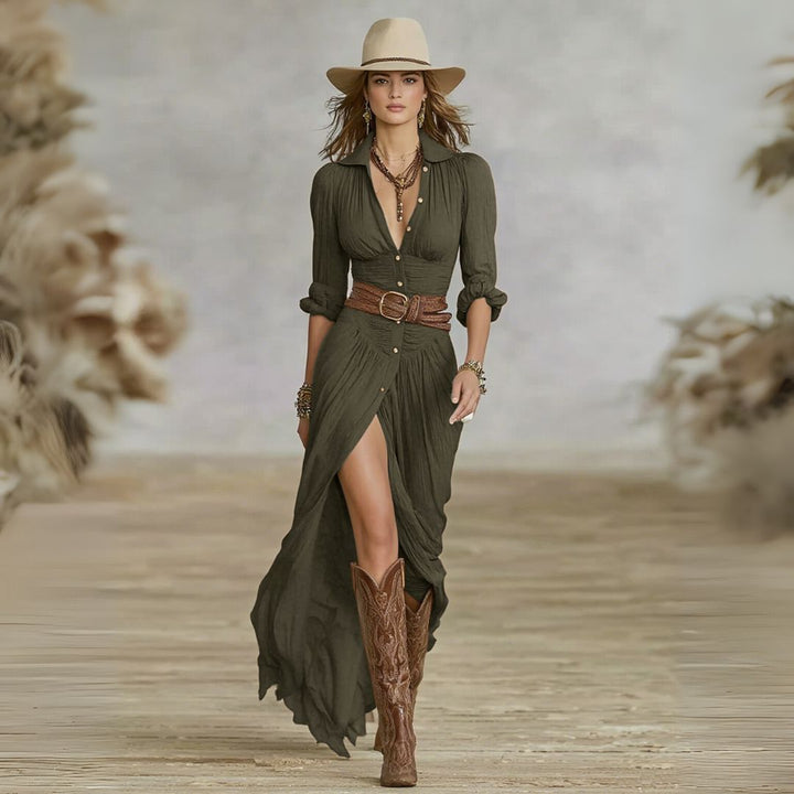 Estella | Belted Winter Shirt Dress