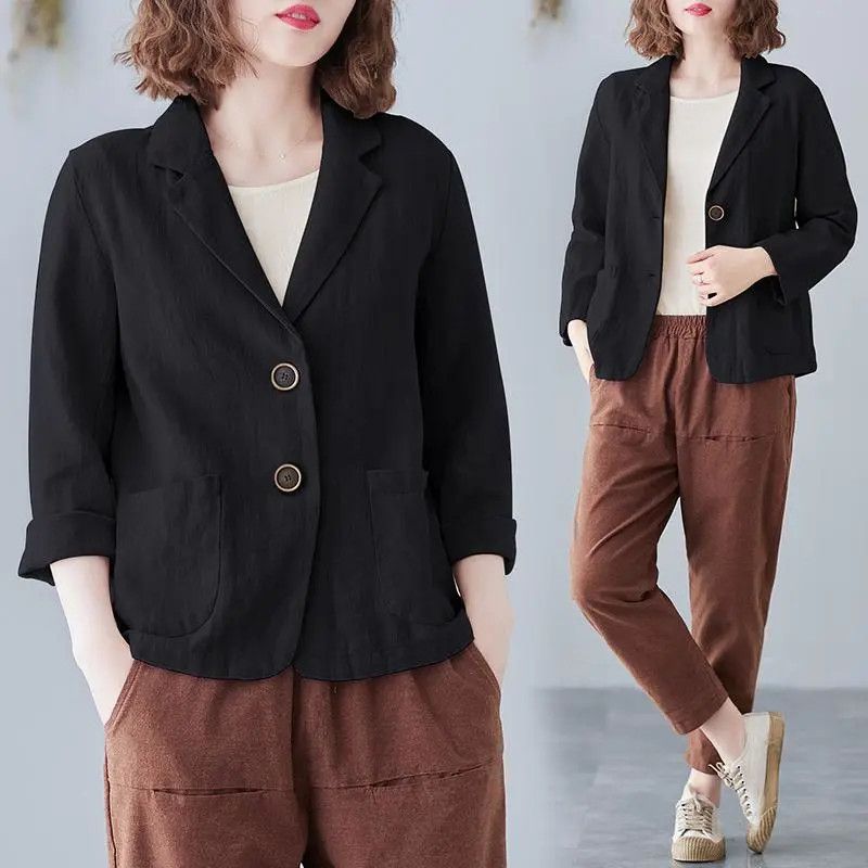Meinir | Women's Notch Lapel Blazer with Patch Pockets