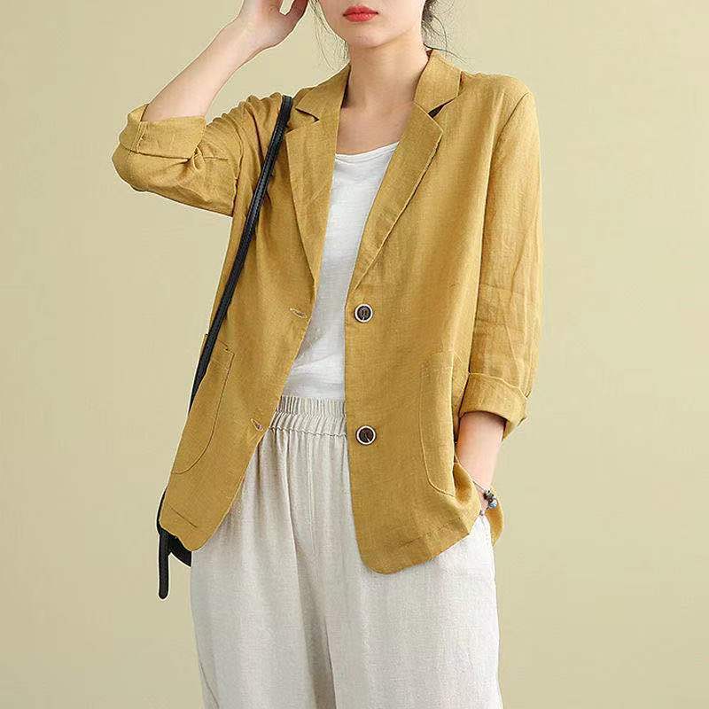 Meinir | Women's Notch Lapel Blazer with Patch Pockets