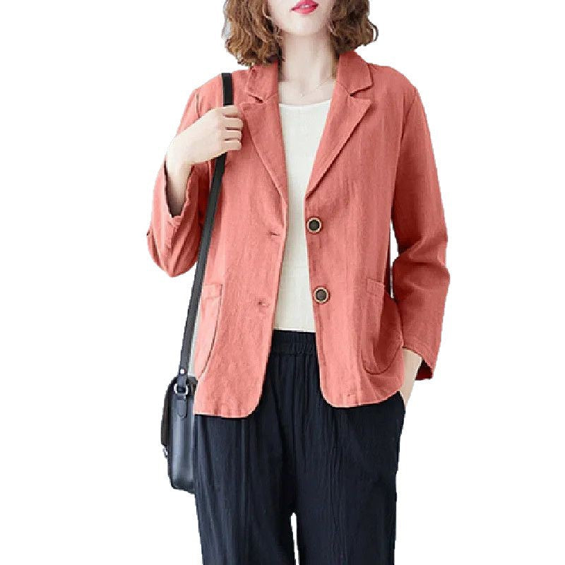 Meinir | Women's Notch Lapel Blazer with Patch Pockets