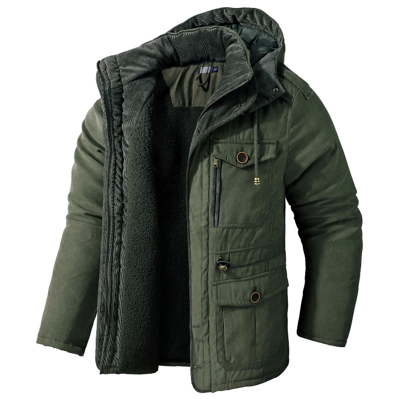 Frank | Men's Fleece-Lined Winter Parka with Detachable Hood
