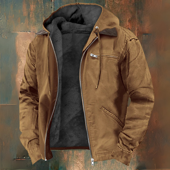 Fernando | Men's Hooded Jacket With Warm Lining and Zip Pockets