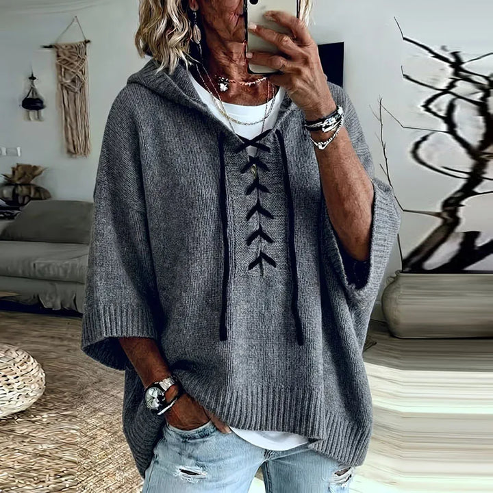 Patricia | Oversized Hooded Knit Sweater