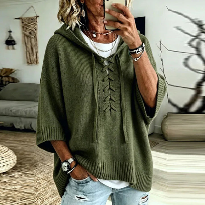 Patricia | Oversized Hooded Knit Sweater