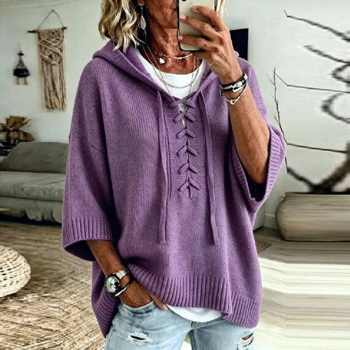Patricia | Oversized Hooded Knit Sweater