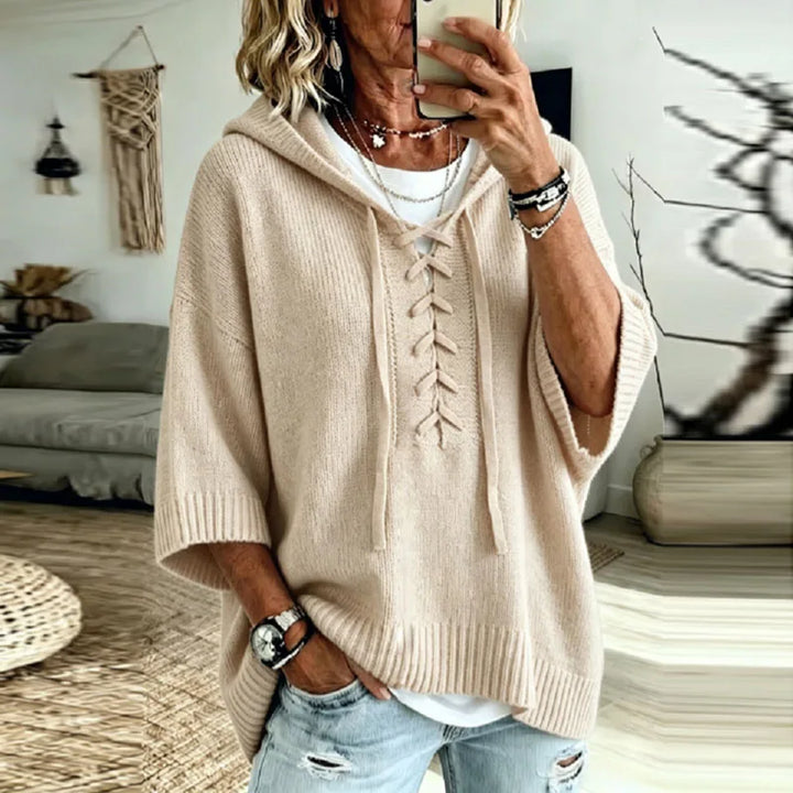 Patricia | Oversized Hooded Knit Sweater