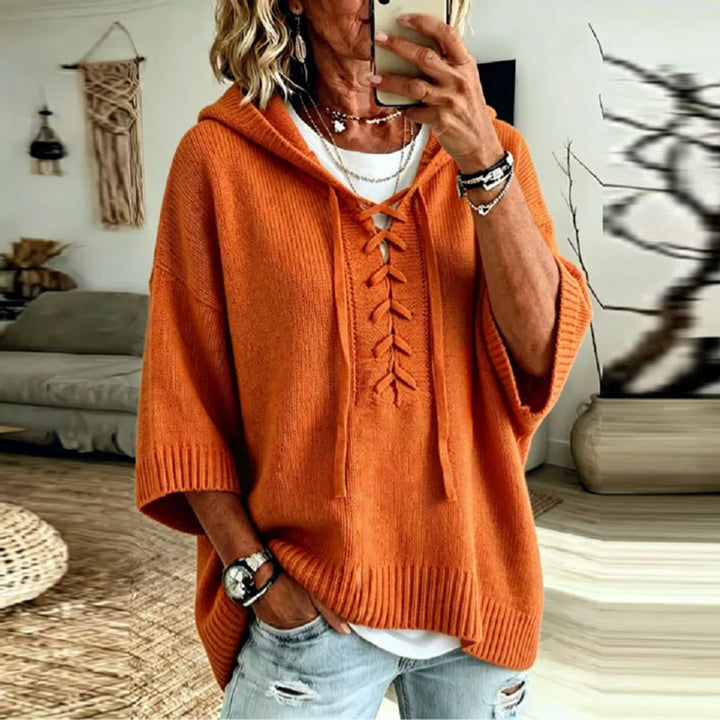 Patricia | Oversized Hooded Knit Sweater
