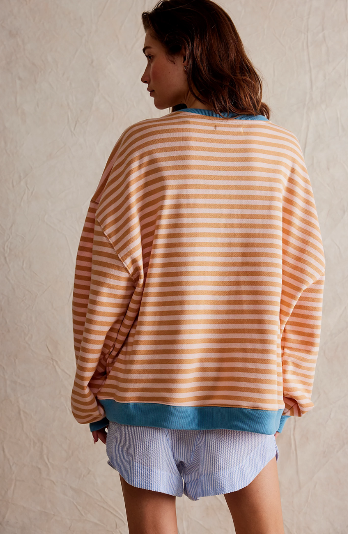 Isobel | Oversized Striped Sweatshirt with Drop Shoulders