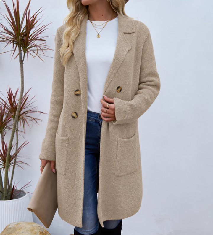 Emani | Women's Knit Coat with Front Pockets