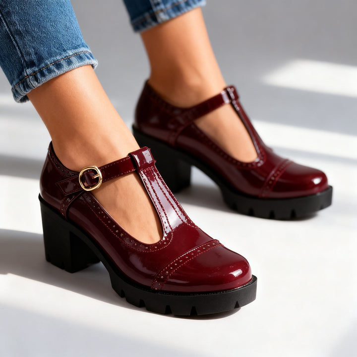 Hana | Retro Chunky Heeled Mary Janes