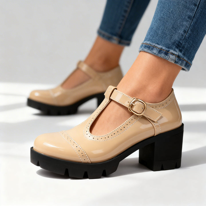 Hana | Retro Chunky Heeled Mary Janes